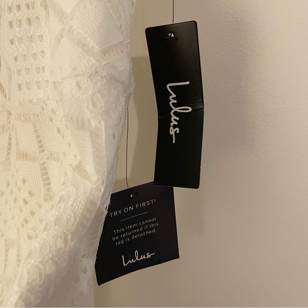 Lulus White Lace Dress - Small - Picture 9 of 12